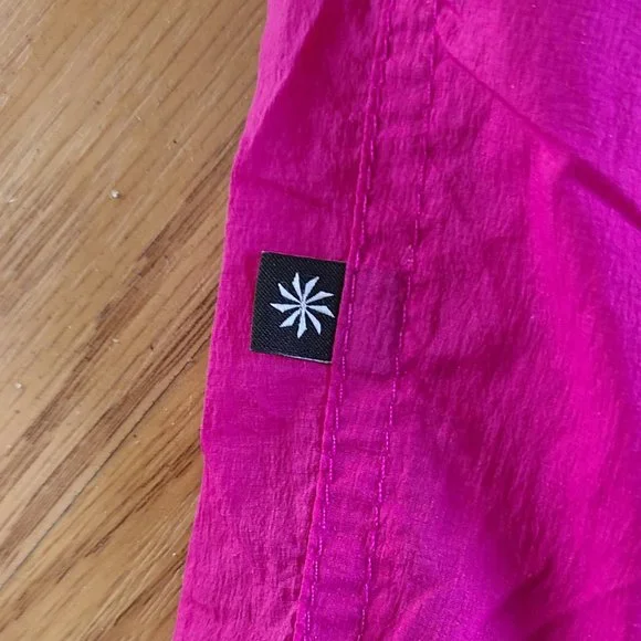 ATHLETA X ALICIA KEY HIGH WAIST UTILITY PANT FUSCHIA CARGO PARACHUTE JOGGER sz 2 - Picture 6 of 9
